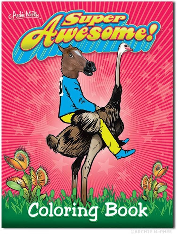 Archie McPhee Super Awesome Coloring Book