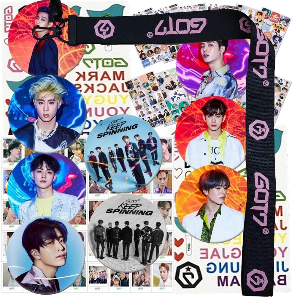 Gifts Set for I - 32Pcs Lomo Cards | 12 Sheet Stickers | 10 Pack Button Pins | 1PCS Necklace Lanyard | 1PCS Tattoo Stickers