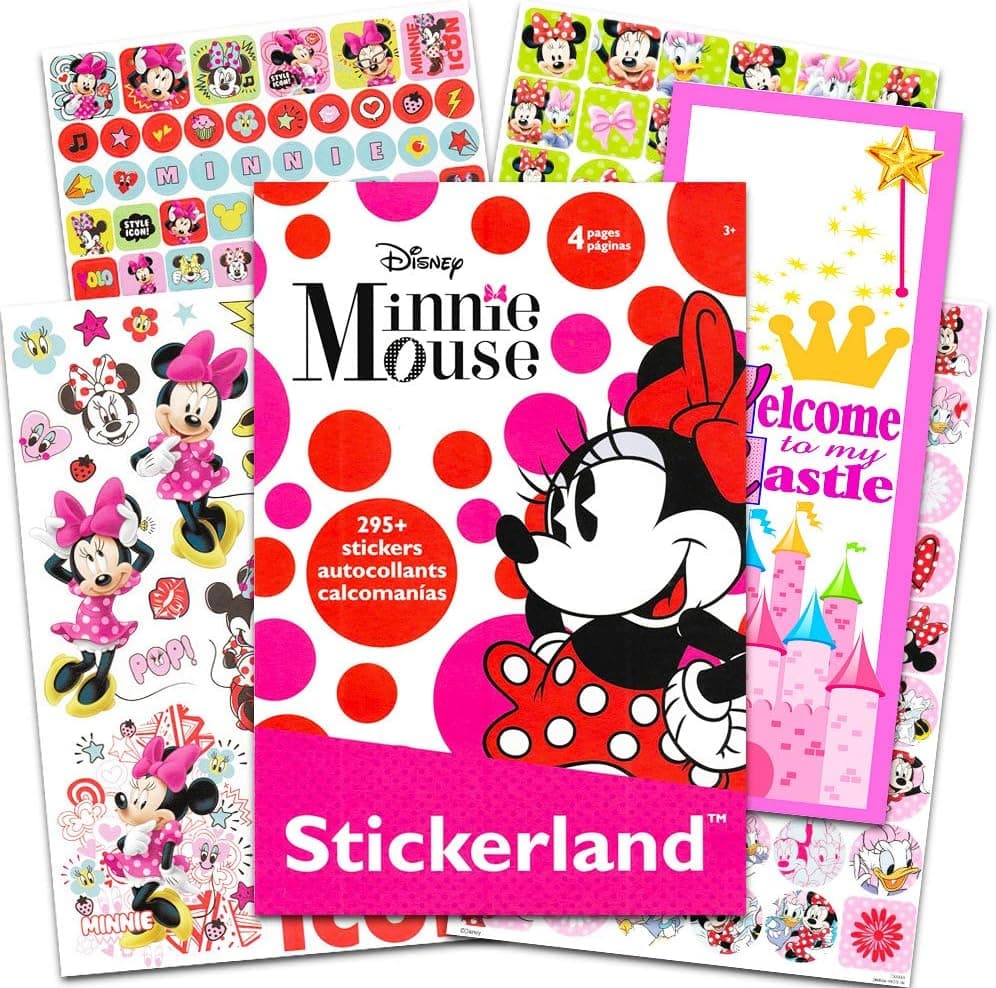 Disney Minnie Mouse Stickers with Specialty Princess Door Hanger - 295 Minnie Mouse Reward Stickers