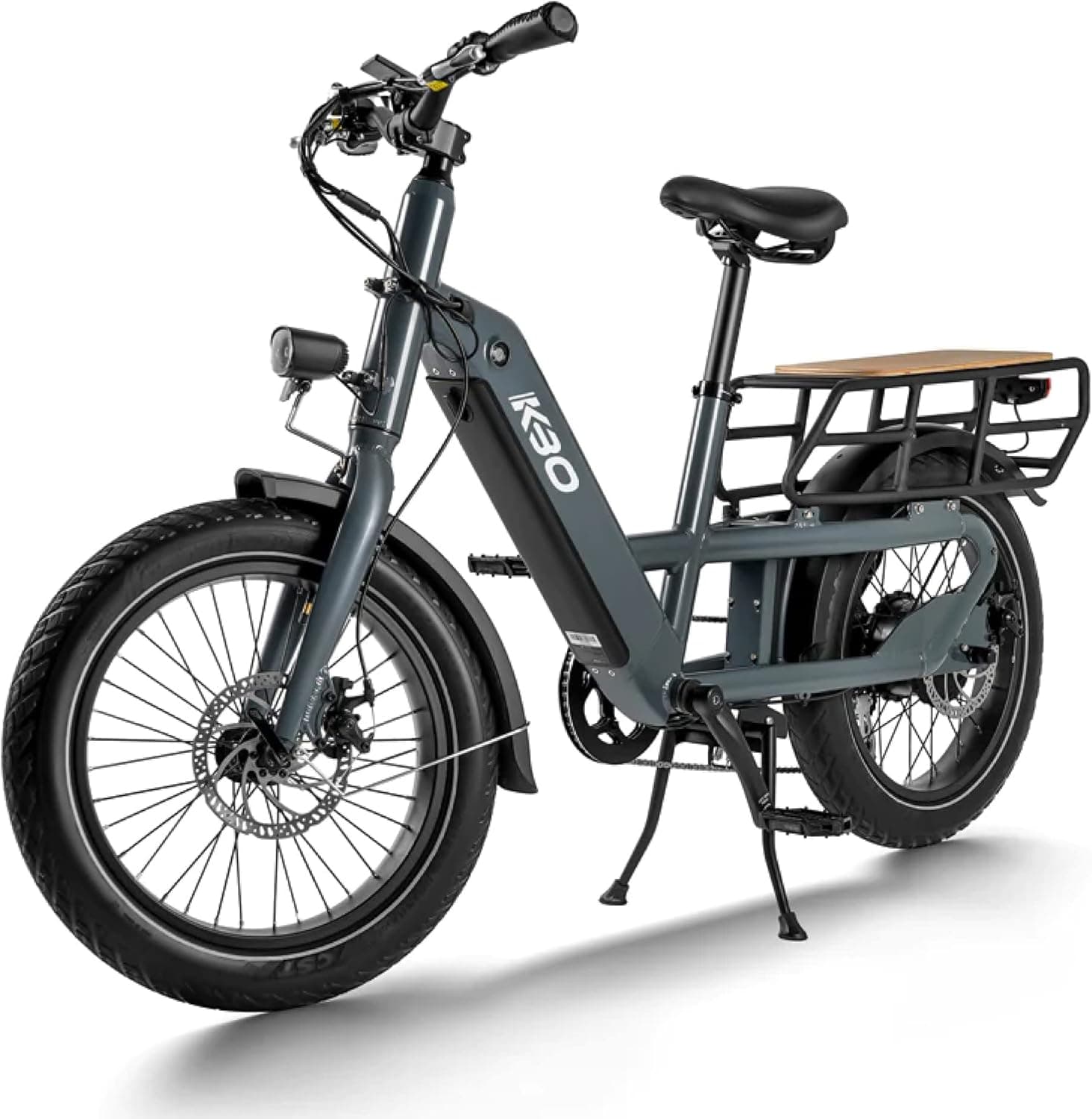 KBO Ranger Electric Bike Cargo Ebike 750W Motor 60Mi+ Range 400LBS Payload Capacity 48V 17.5Ah Removable Battery, 20"x3" Fat Tire Electric Bike 25mph, Shimano7-Speed Cargo Bicycle