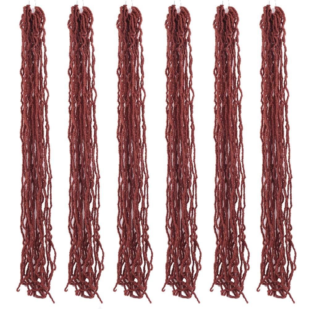 36 Inch New Faux Locs Crochet Braids Hair (1 Pack) Super Long Goddess Locs Crochet Hair Curly Wavy Soft Locs Braiding Hair for Women Pre-looped Synthetic Afro Roots Braid Collection Extended (350#, 36 INCH (1 Pack)