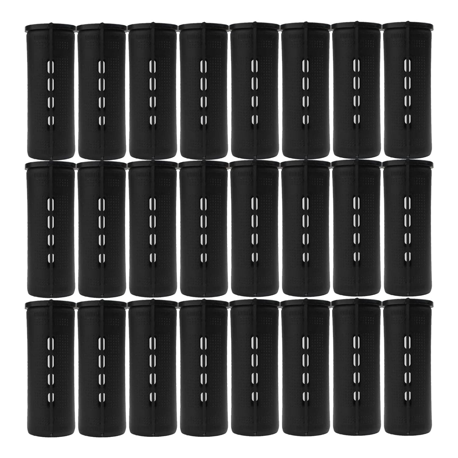Jumbo Perm Rods,24 pcs Black Color Perm Rods for Natural Hair Large Cold Wave Rods for Long Short Hair Hair Roller Hair Curlers Hairstyle Hairdressing Tools