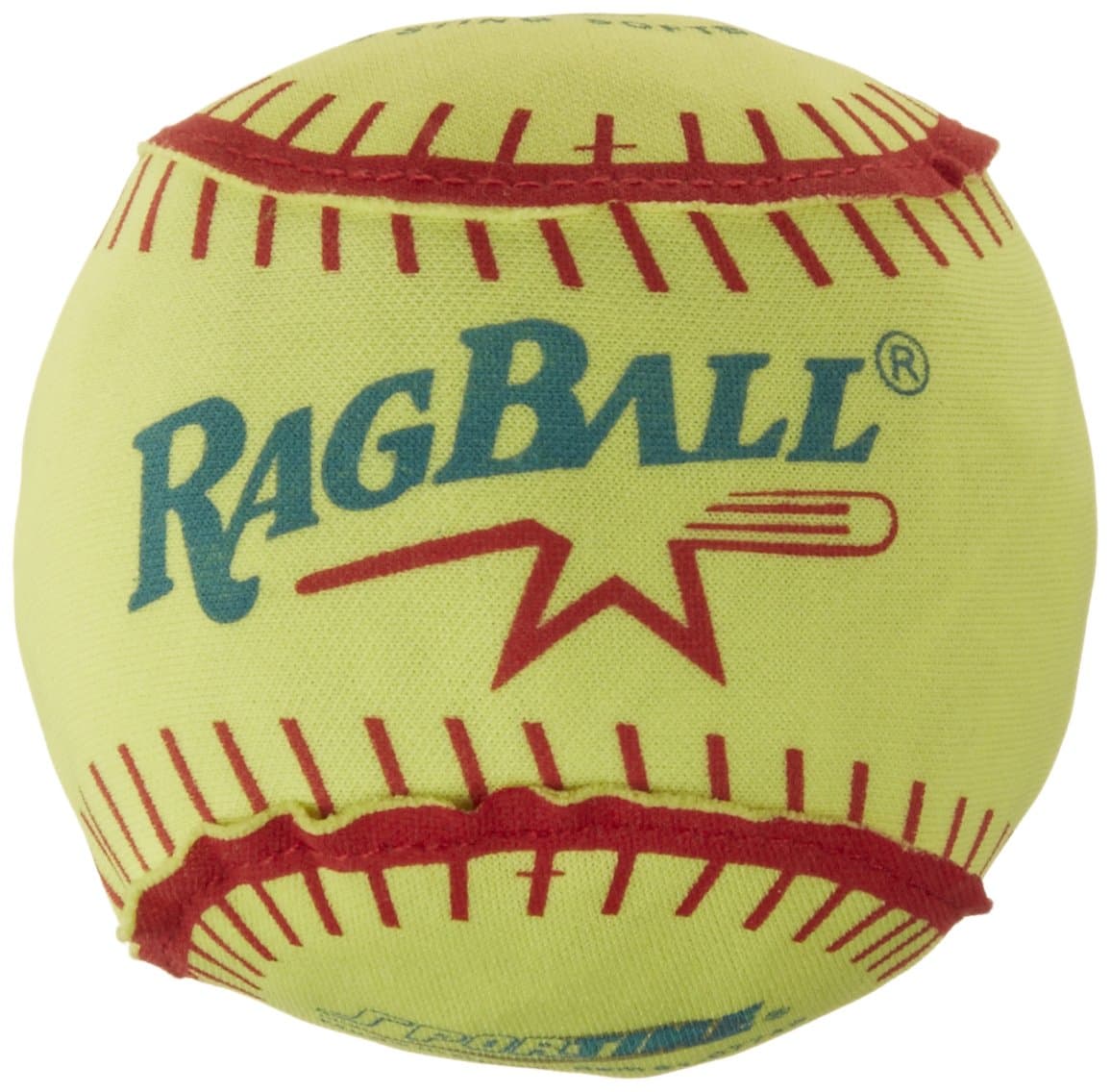 Sportime Ragball with Polyester Cover Softball, Yellow, 11" Dia.