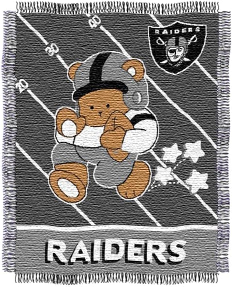 NFL Oakland Raiders Original Woven Jacquard Baby Throw, 36" x 46"