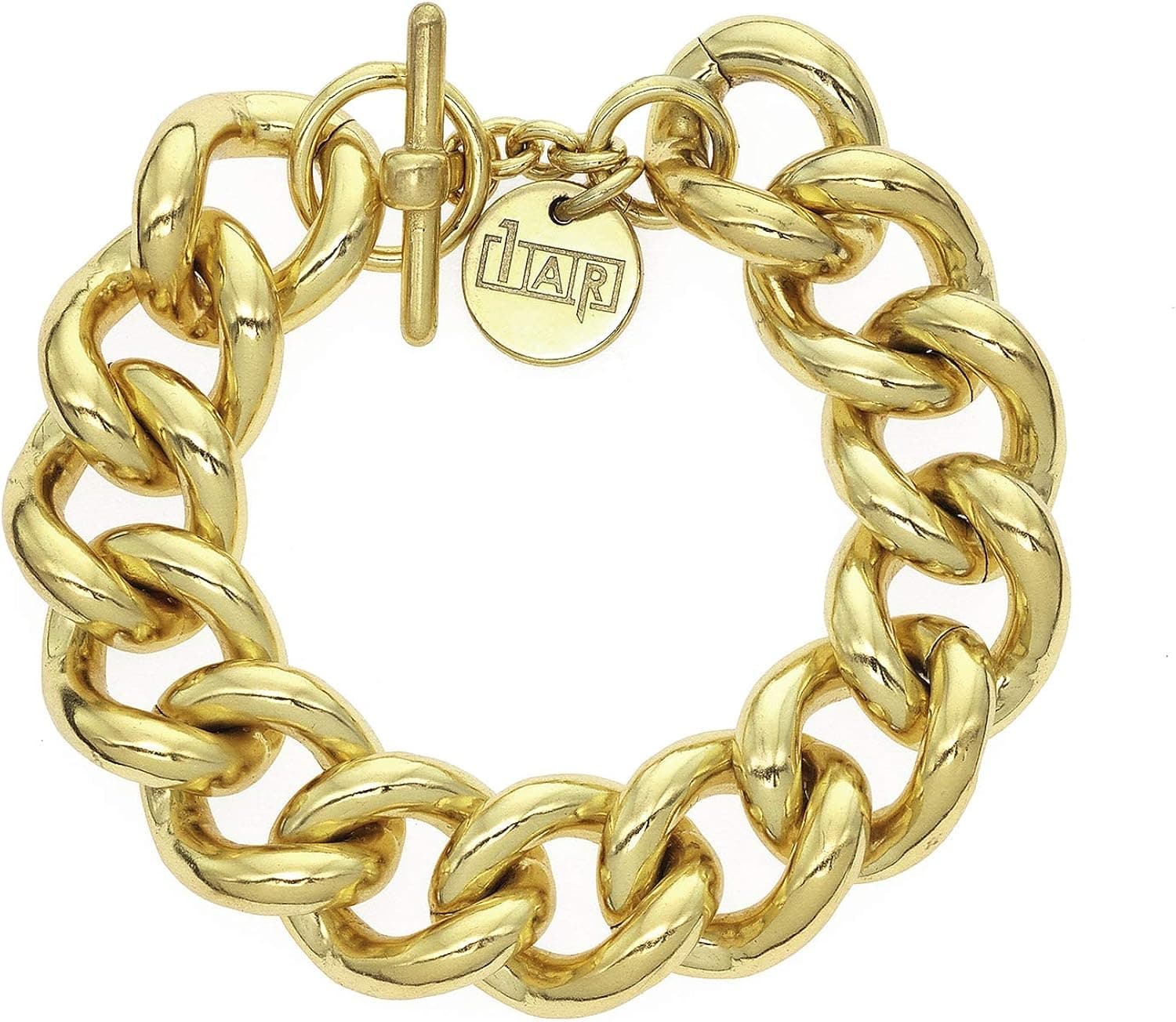 Collection Bijoux 100 Womens Ladies Fashion Accessories Jewelry 18K Gold Plated Classic Groumette Chain Bracelet with Toggle