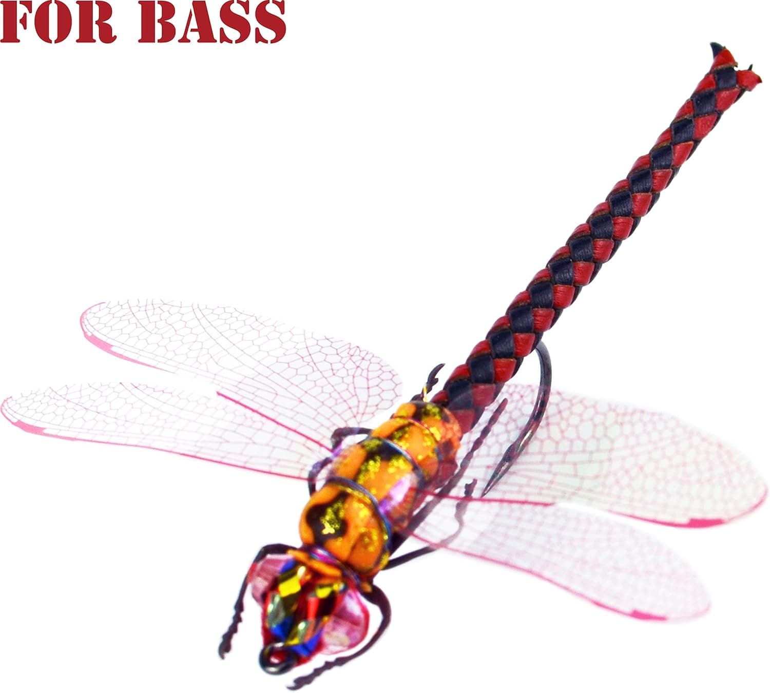 YAZHIDA Fly Fishing Dragonfly(red) Flies for bass Individual Packaging
