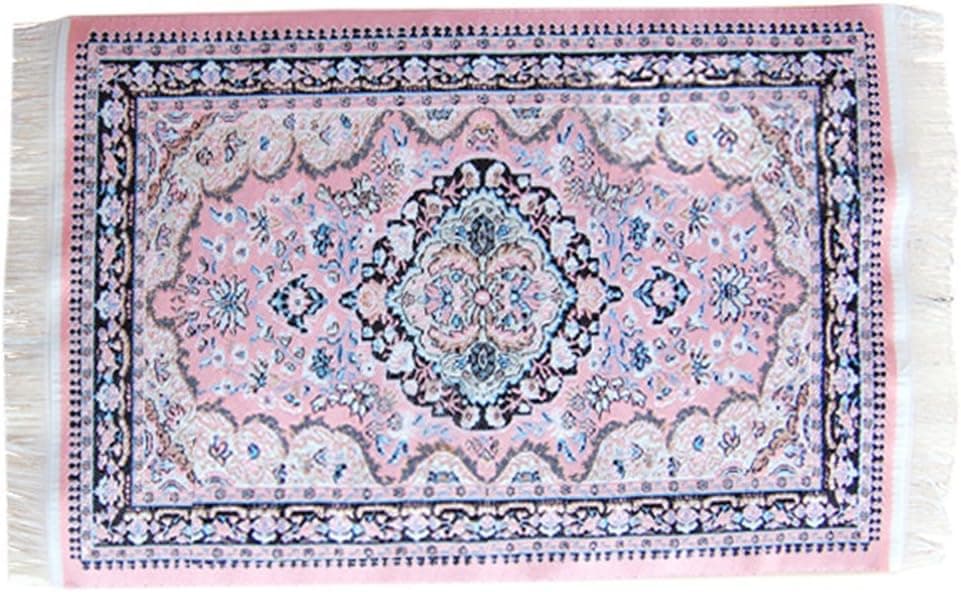 BESTLEE 1:12 Dollhouse Vintage Woven Carpet Rug Blanket Miniature #5