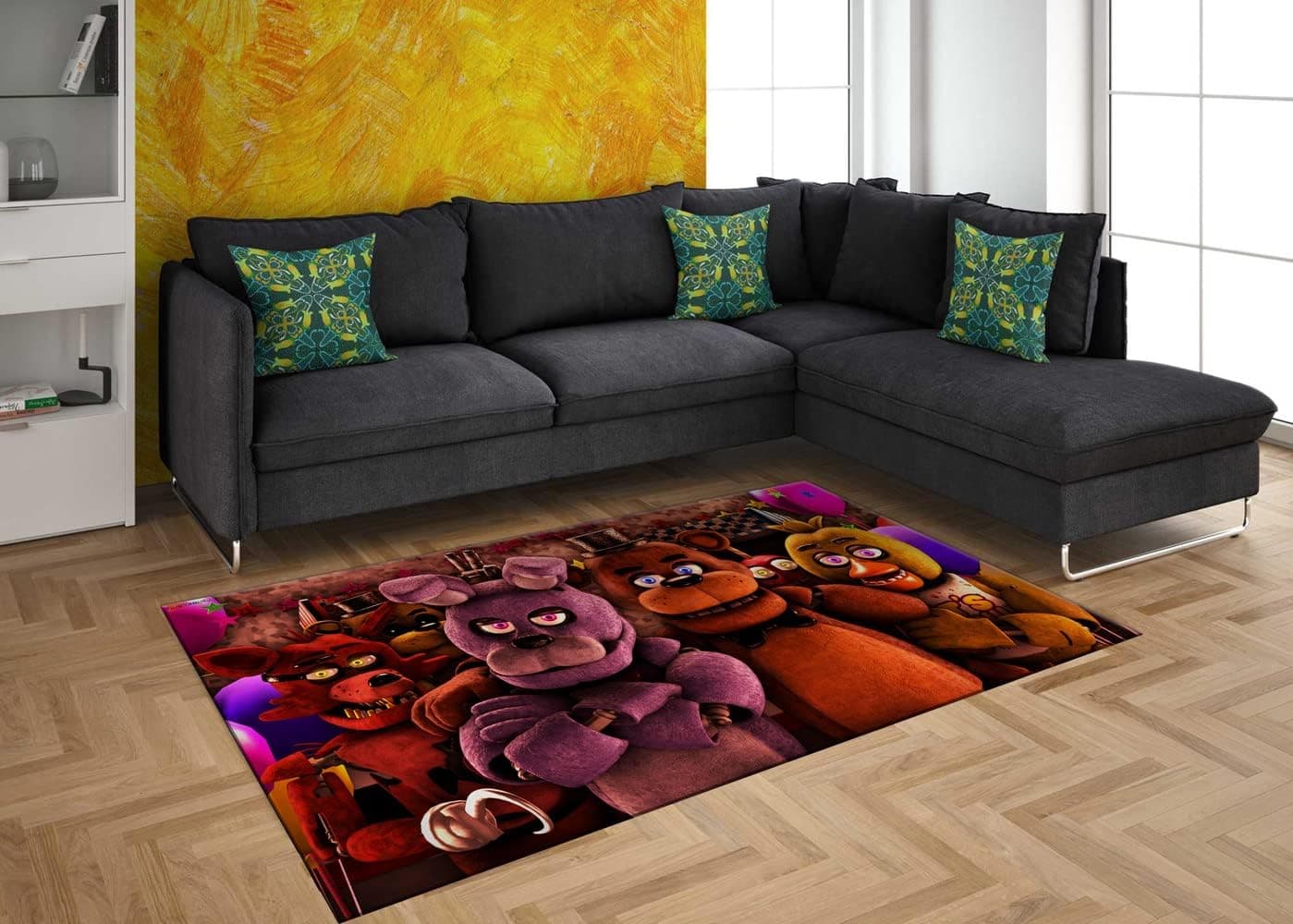 Conkle Midnight Bear Carpets, Area Moisture-Proof Carpets, Bedroom and Living Room Floor Mats, Non-Slip Carpets, Warm Carpets (23.6X35.4IN)