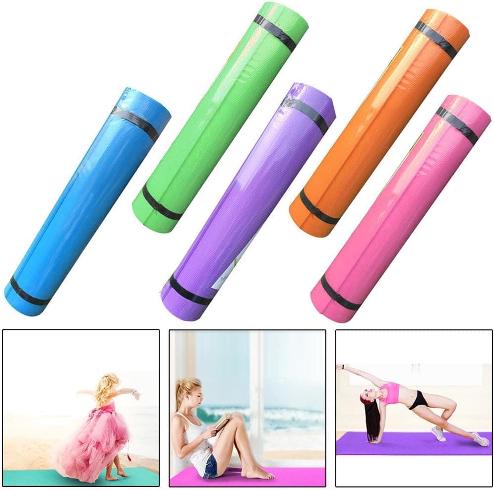 4MM EVA Thick Durable Yoga Mat Non-slip Slim Exercise Fitness Pad Mat- Steplove
