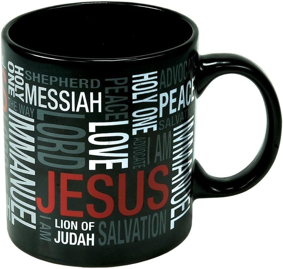 Names of Jesus Black Mug