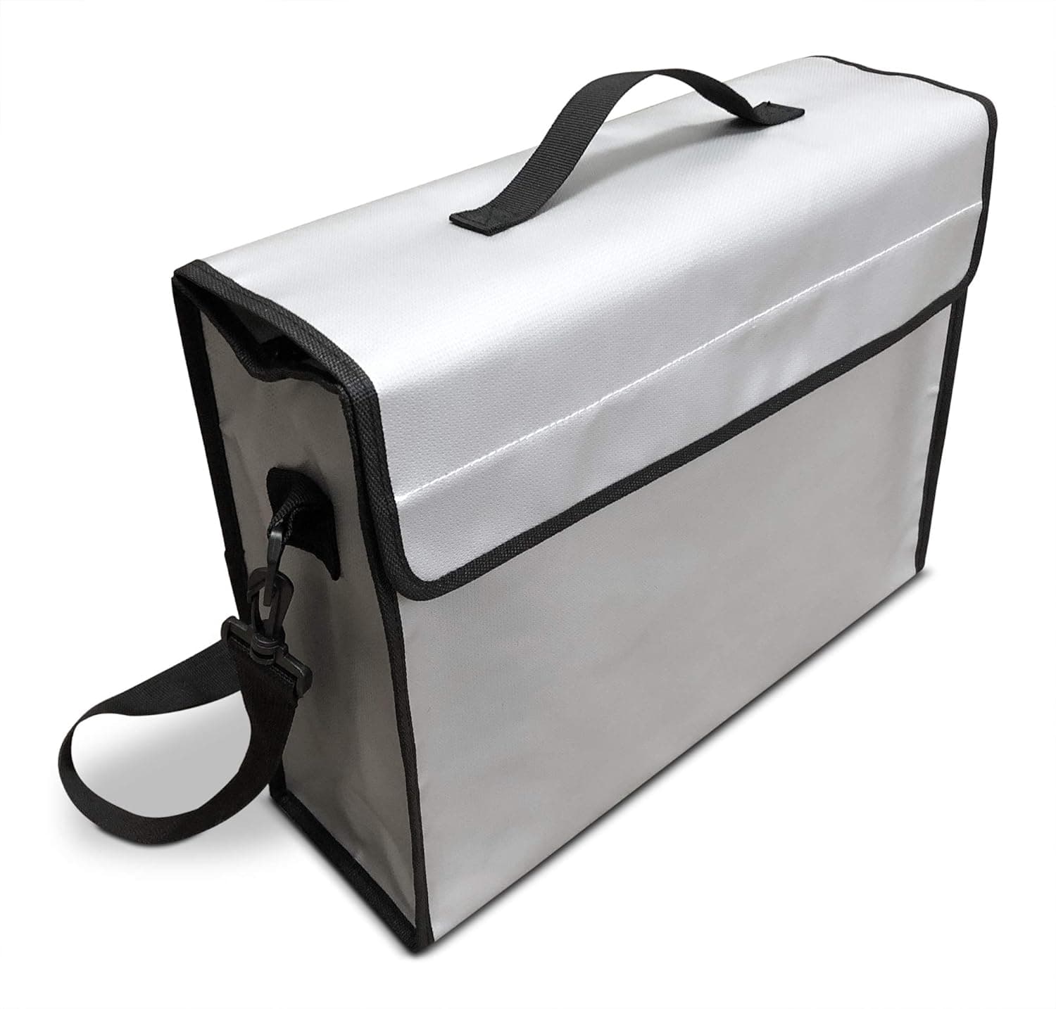 Large (15"x12"x5" Inch) Fireproof Bag 2000°F for Documents and Money by SlayMonday - Non Itchy, Strong Double Layer Heat Protection - XL Fire and Water Resistant Case to Protect Jewelry, Cash, Files