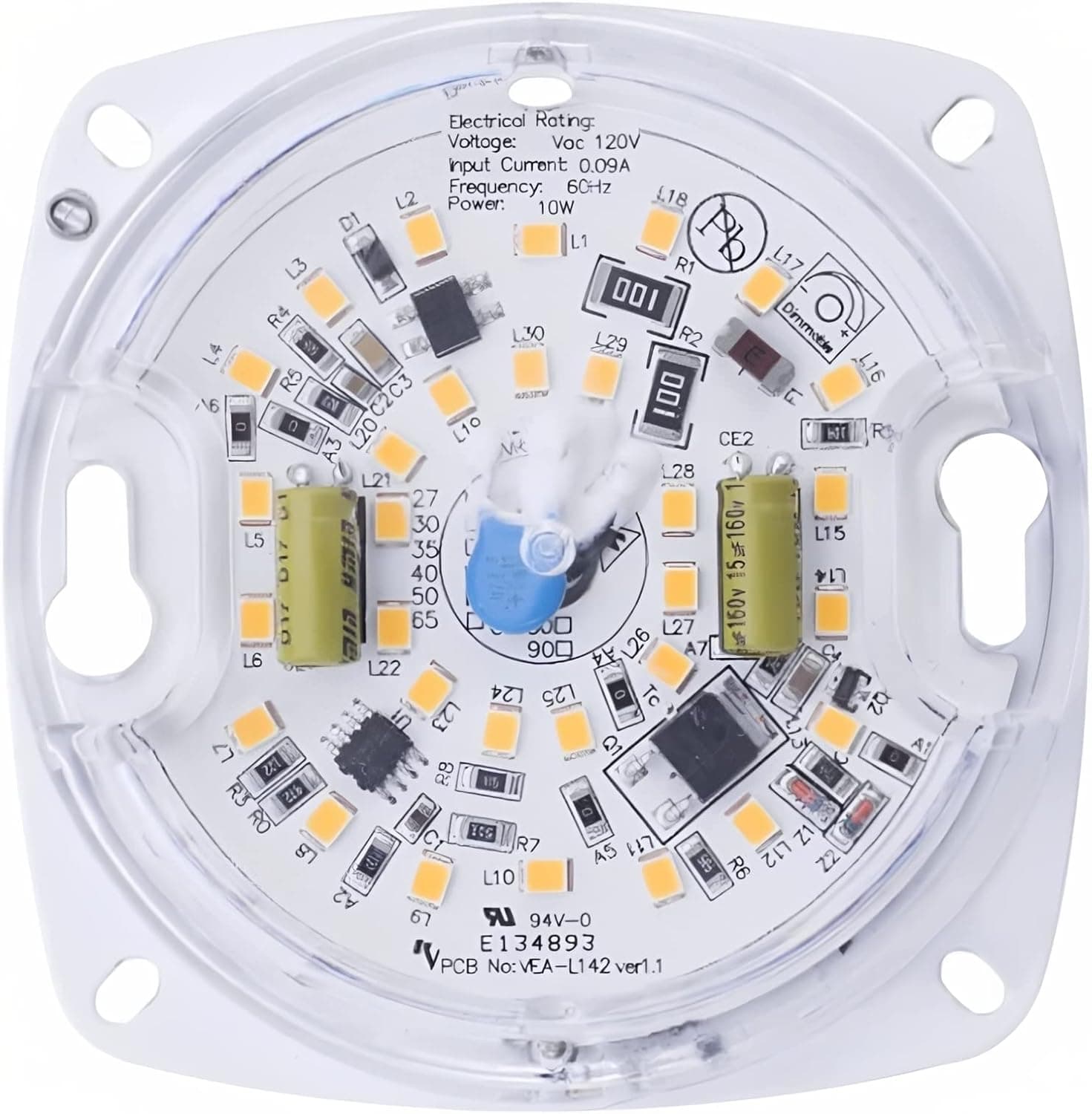 Diodesy LED Retrofit Light Engine, 3-Inch, 3000K Warm White, 10 Watt, Dimmable, Flush Ceiling Fixture LED Upgrade Panel, Energy Star Compliant, 90 CRI