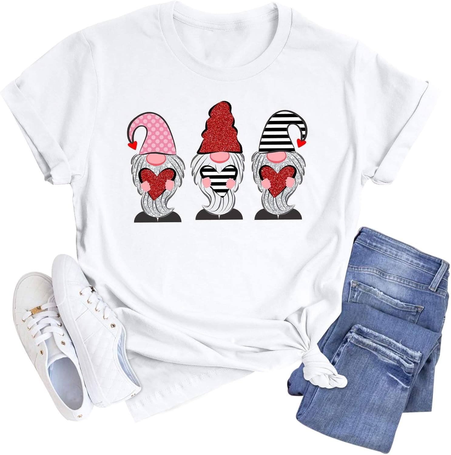 Women's Summer Casual T-Shirts Funny Graphic Letter Print Short Sleeve Tees Tops