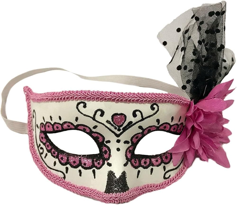 KEPATO Ferytyj Day of the Dead Masks Masquerade Mardi Gras Masks,Masquerade Mask for Women,Day of Dead Mask,Sugar Skull Mask