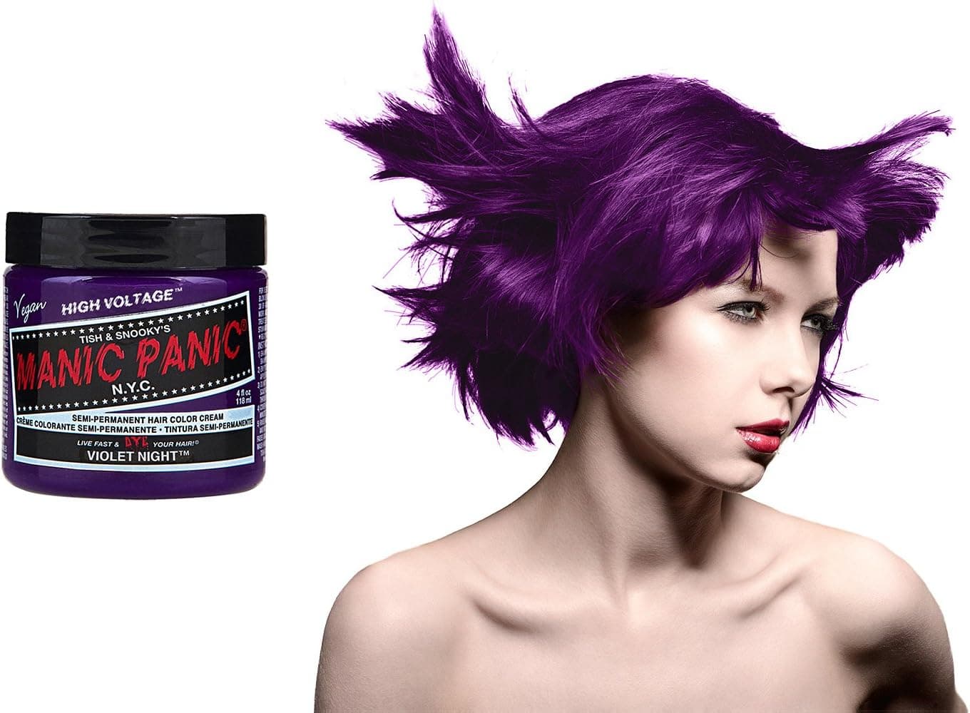MyPartyShirt Violet Night Purple Manic Panic 4 Oz Hair Dye