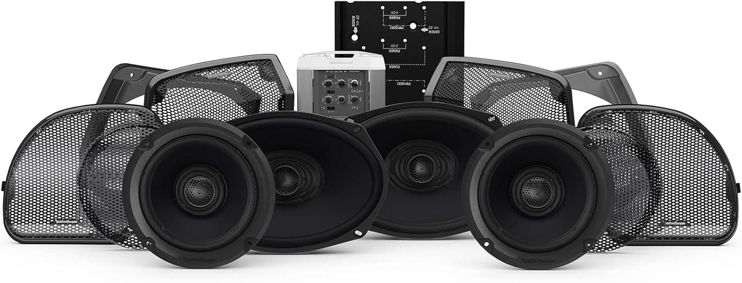 Rockford Fosgate HD14RGSG-STAGE3 Four Speakers & Amplifier Kit for 2014+ Harley-Davidson Road Glide & Street Glide