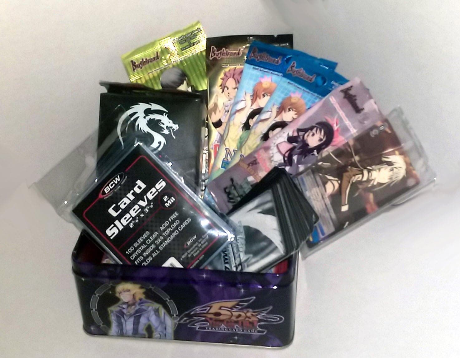 Weiss Schwarz Tin Gift Pack w/ 60 Cards Deck Box Sleeves Booster PR Card English