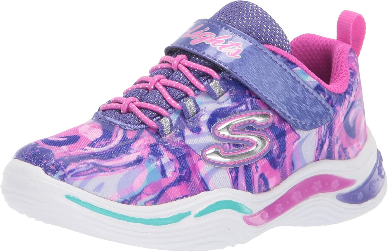 Skechers Girls S Lights: Power Petals - Flowerspark Sneaker