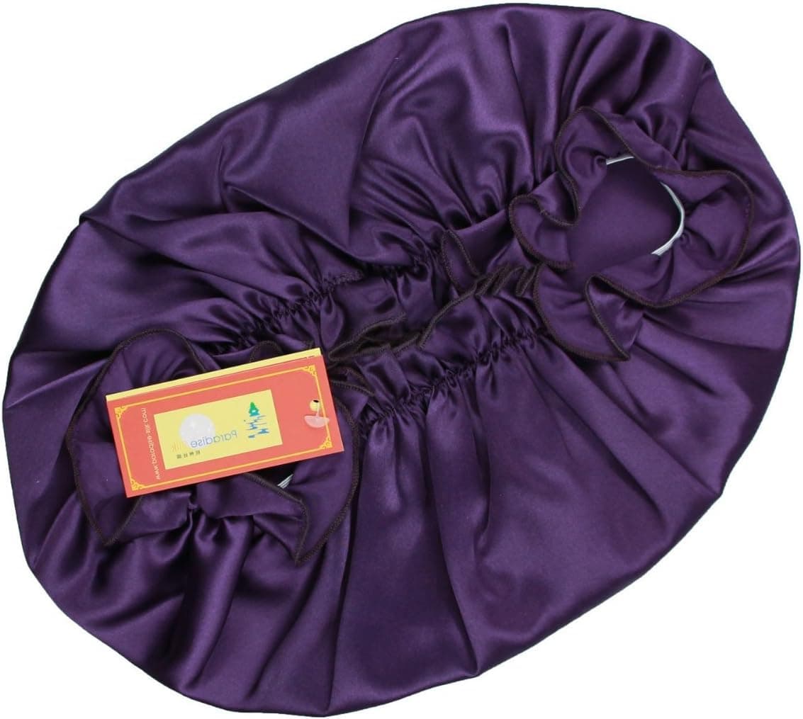 One New Pure Silk Slumber Cap Sleeping Cap Dark Purple