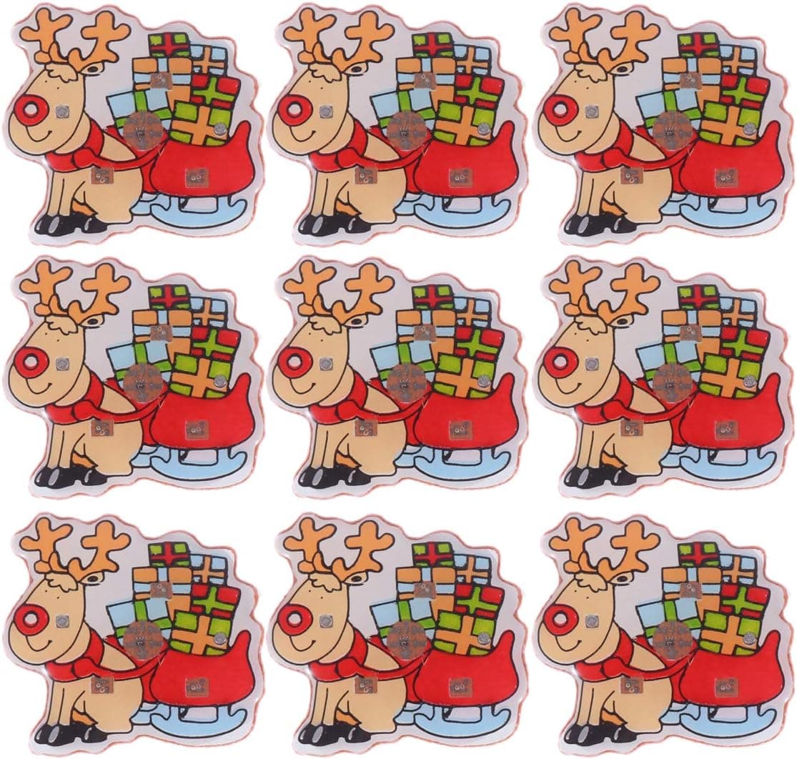25 Pcs christmas Glitter Brooches Push Trolley Deer LED Glowing Boutonniere Luminous Enamel Pins Women Girls Shirt Backpack Jewelry Gifts