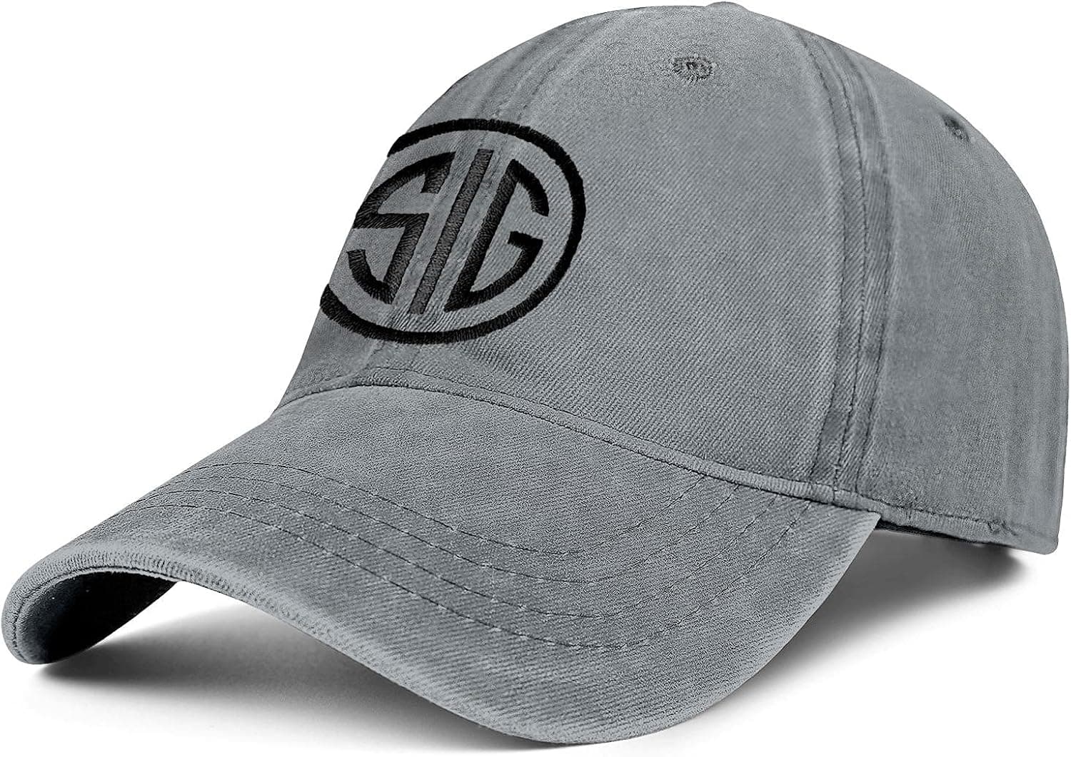 Zpnew Unisex Adjustable Shooting Cap Baseball Cap Trucker Hat Denim Hat - Great for Hunting & Fishing - One Size Fits All, grey