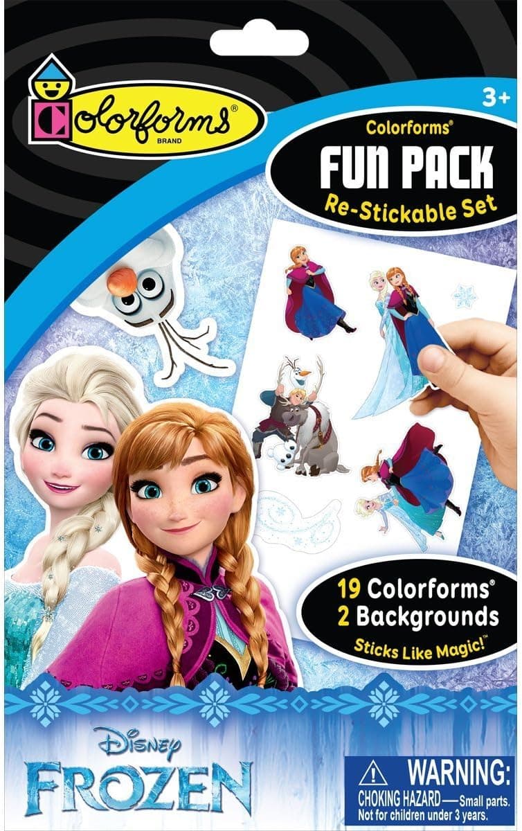 Disney Frozen Colorforms Fun Pack - Includes 19 Frozen Character Reusable Stickers and 2 Frozen Background Scenes