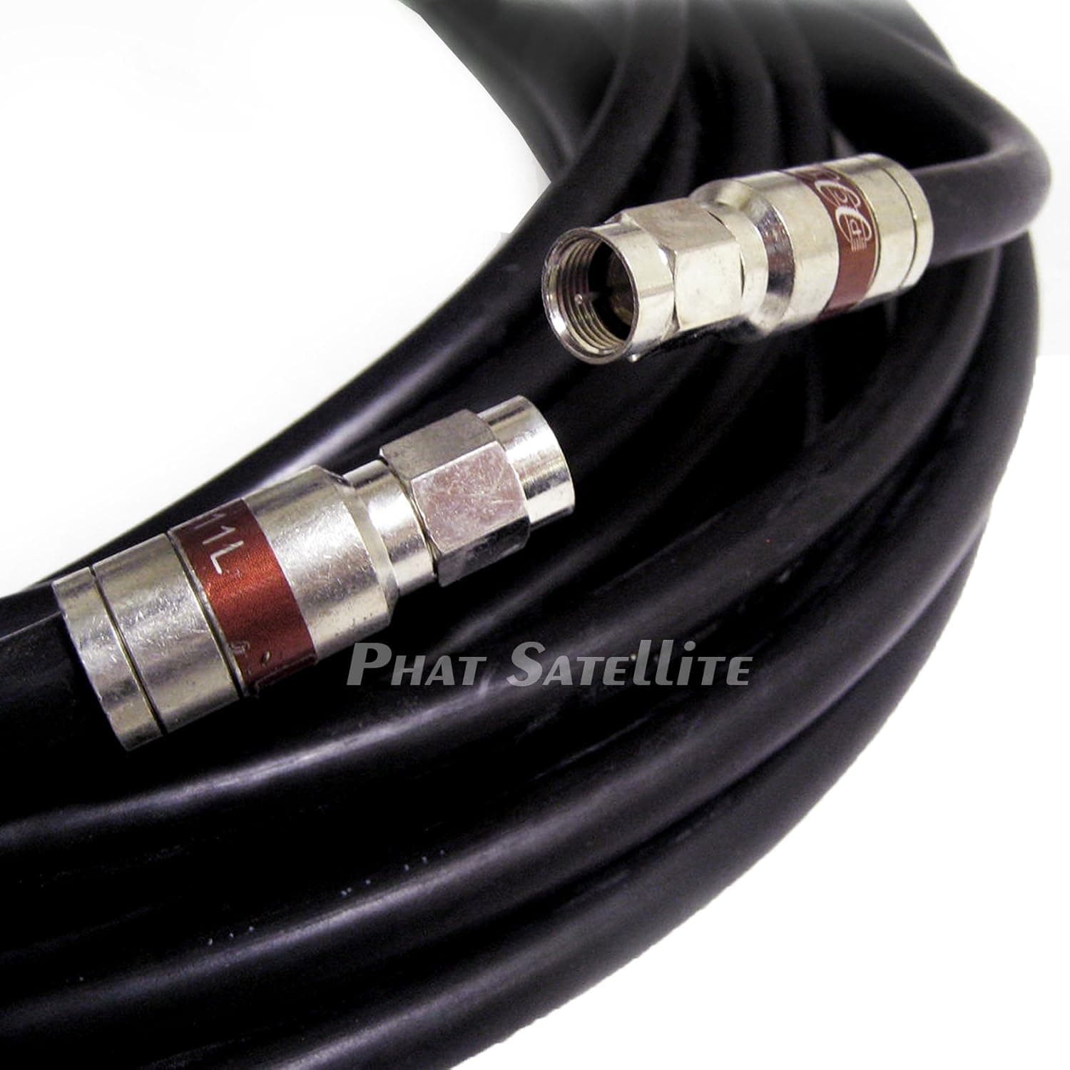 200ft Black Direct Burial Underground Rg-11 Cable Gel Coated for Moisture and Soil Acidity Tolerance