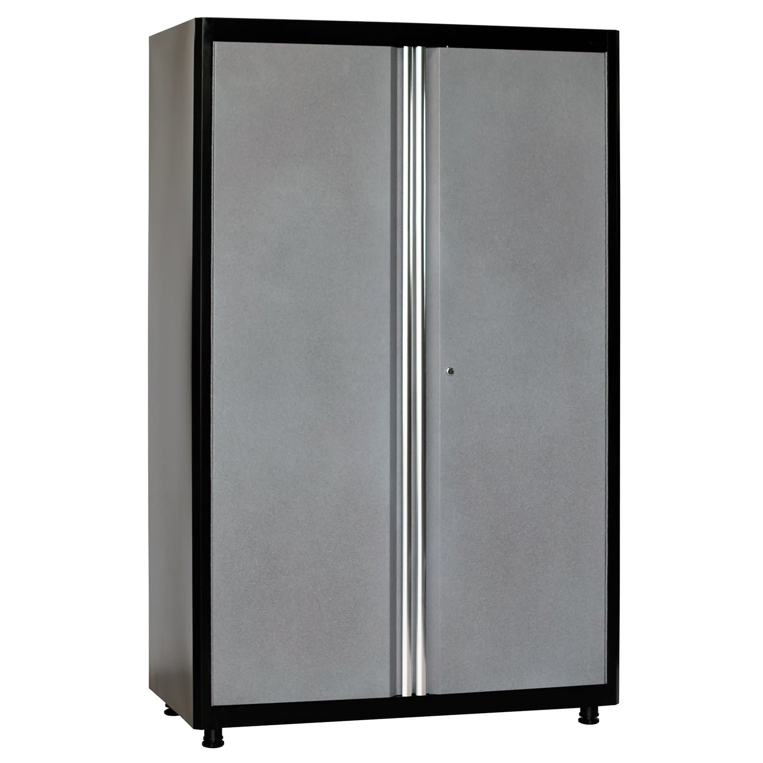 American Heritage AA3F462472-MG09 Welded Steel Floor Cabinet in Black/Multi-Granite, 72" Height x 46" Width x 24" Depth