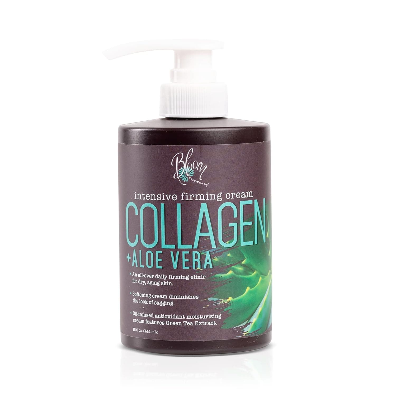 Bloom Collagen Lotion Skin Care Firming Cream, Intensive Anti Aging Moisturizer Face & Body Lotion W/Aloe Vera For Wrinkles, Sagging Skin, & Dry Skin – Collagen Lotion For Women & Men, Large 15 Oz