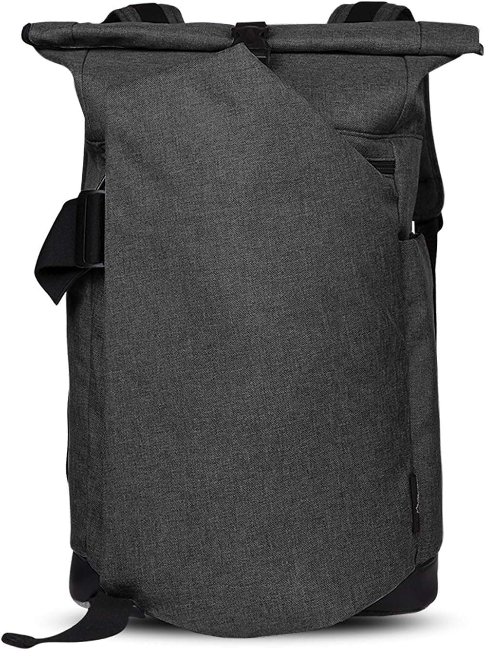 Cai Rolltop Backpack, Business Laptop Anti-Theft Rucksack, Water Resistant Travel Backpack, 15" Notebook and Laptop Bag, School Backpack, 30L, Black