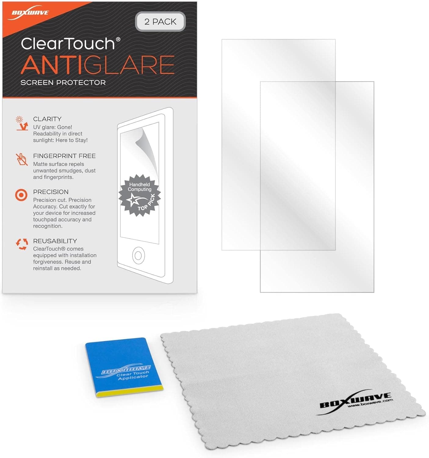Screen Protector for Canon PowerShot ELPH 360 HS (Screen Protector by BoxWave) - ClearTouch Anti-Glare (2-Pack), Anti-Fingerprint Matte Film Skin for Canon PowerShot ELPH 360 HS