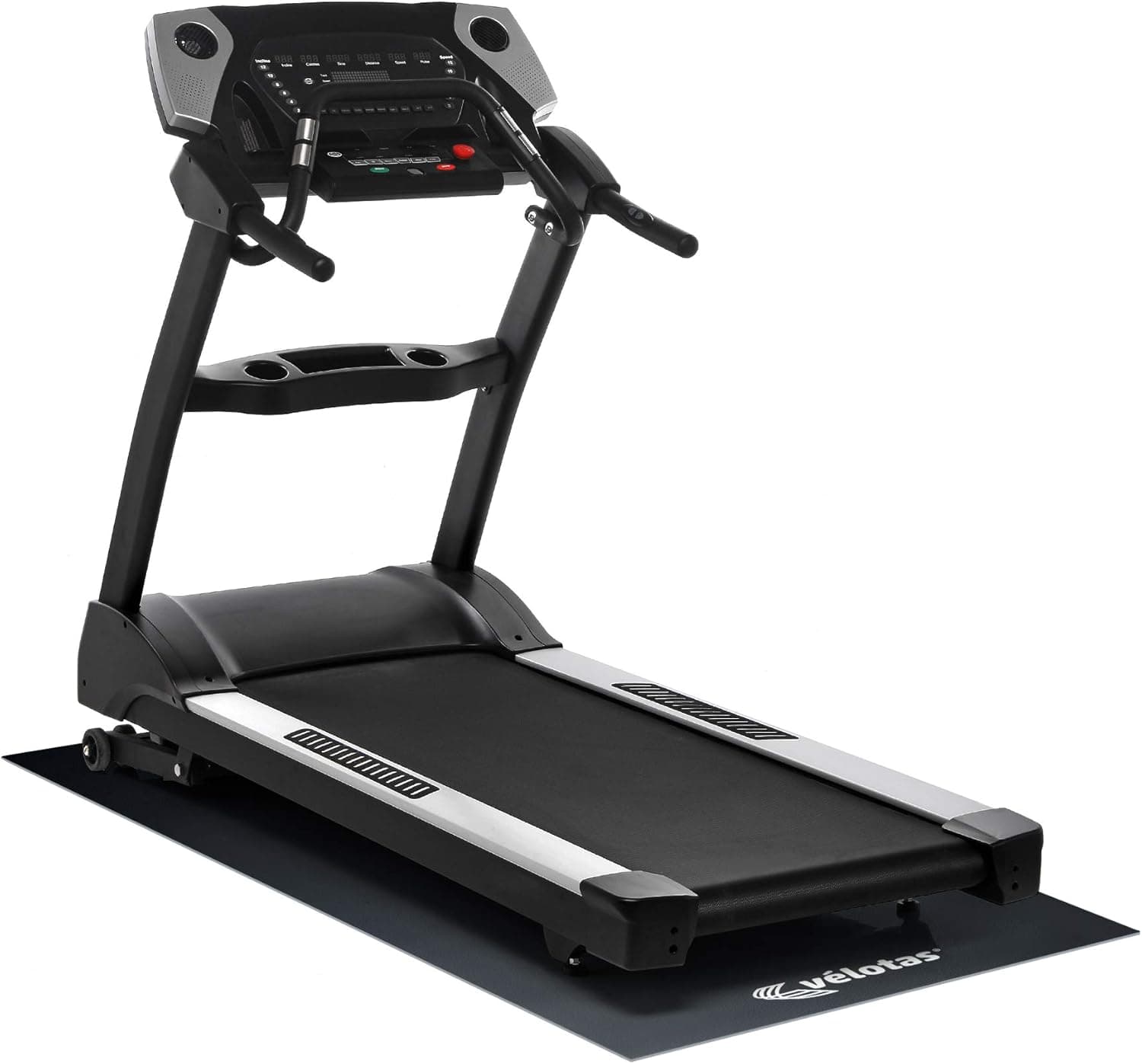 Velotas High Density Personal Fitness Equipment Mats, Protective Flooring Underneath Treadmills, Stationary Bikes and Weight Bench