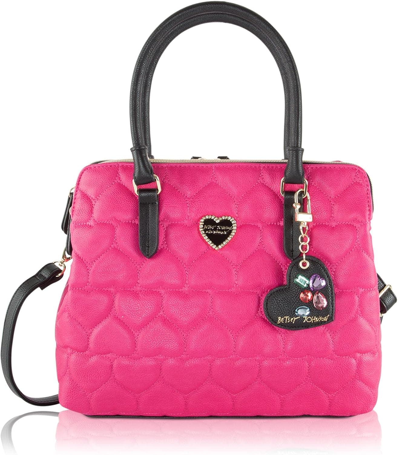 Betsey Johnson Be Mine Multi Compartment Tote Shoulder Bag