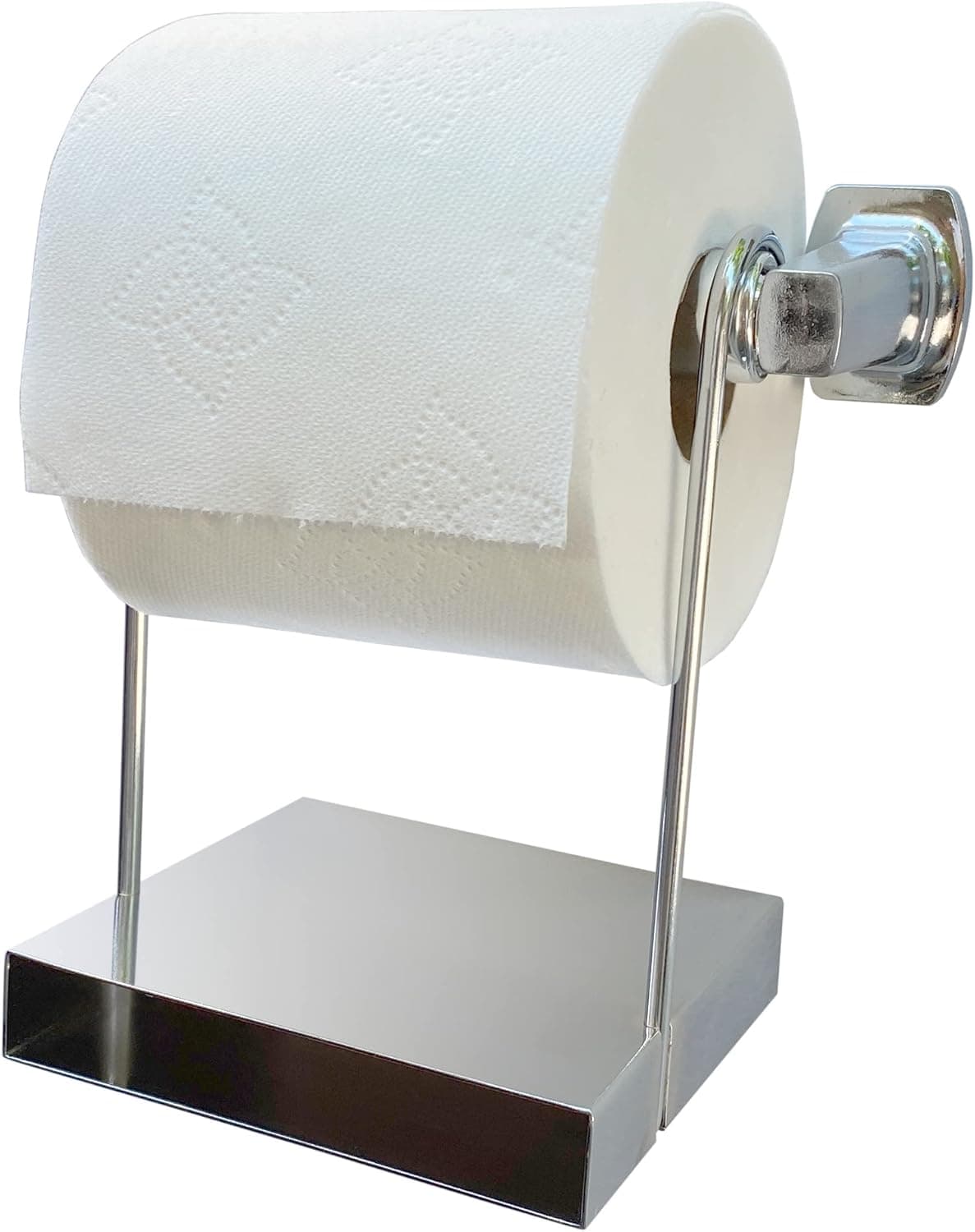TP Ledge – Multi-Purpose Double Shelf Hangs Below Existing Toilet Paper Holder