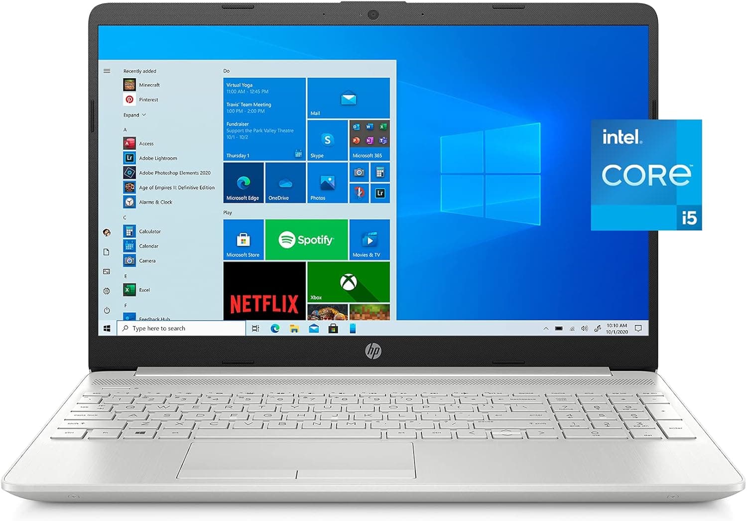 2021 HP 15.6'' FHD IPS Thin and Light Laptop, Intel Core i5-1135G7 Processor, 8GB RAM, 512GB SSD, Intel Iris Xe Graphics, HDMI, WiFi 5, Windows 10, Silver, 2-Week IFTCare Support, 15dw-i5