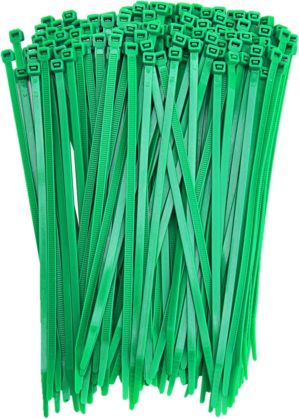 Livder 100 Pieces Green Heavy Self-Locking Nylon Zip Cable Ties, 8 Inch