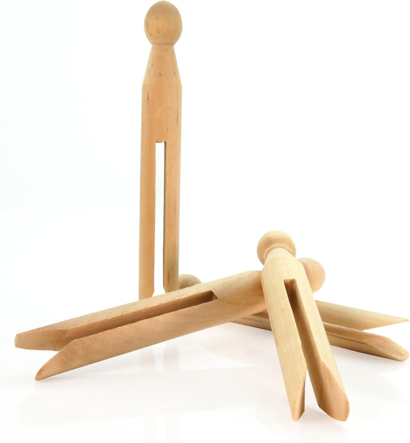 Hangerworld 48 Traditional Wooden Dolly Garment Clothes Pins Pegs Washing Lines Craft