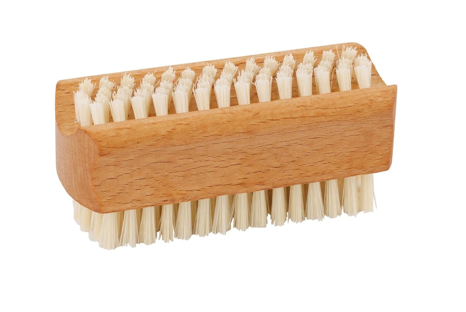 Redecker Natural Pig Bristle Nail Brush with Oiled Beechwood Handle, 3-3/4-Inches