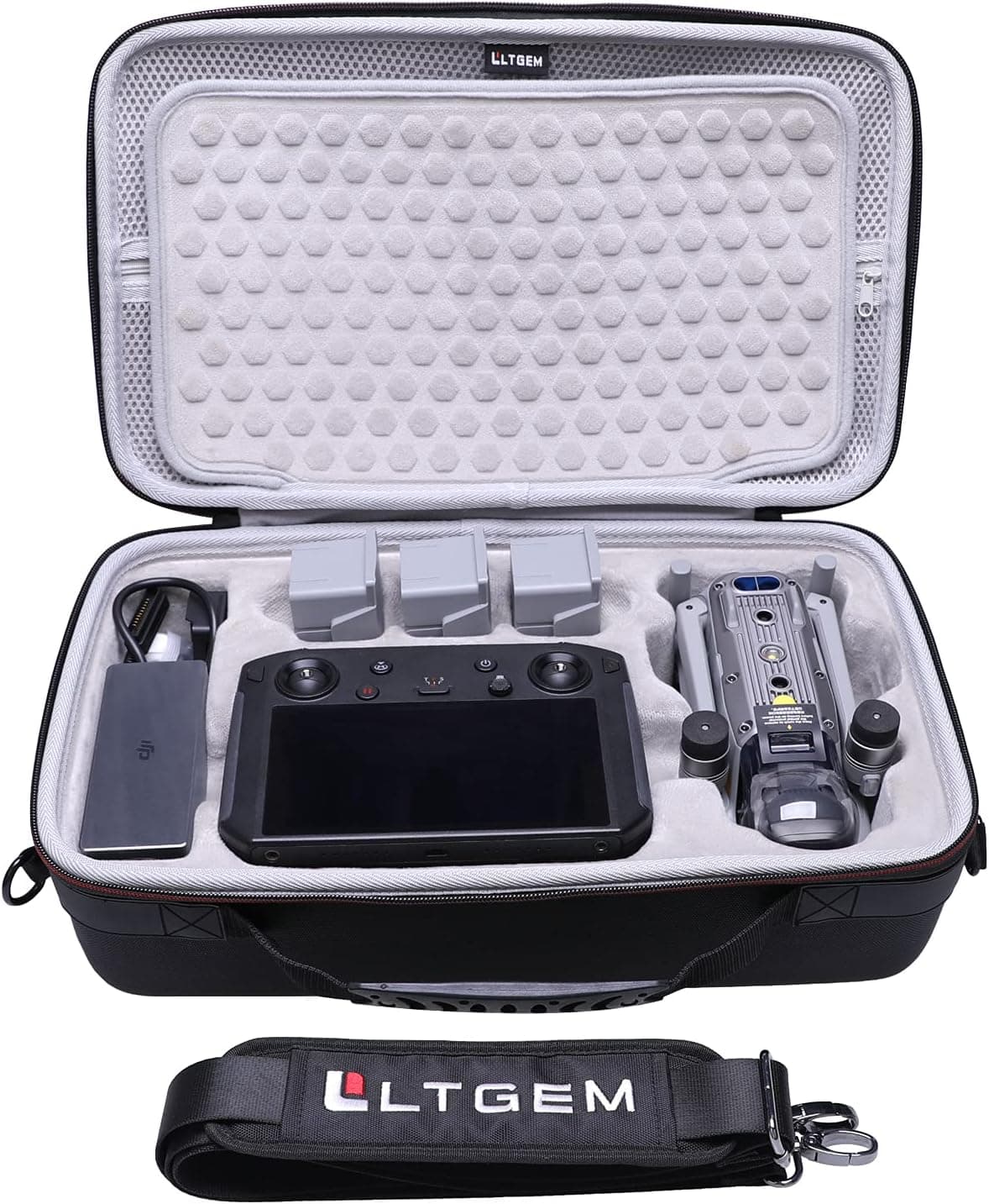 L LTGEM EVA Hard Case for DJI Air 2S Fly More Combo Drone - Travel Protective Carrying Storage Bag