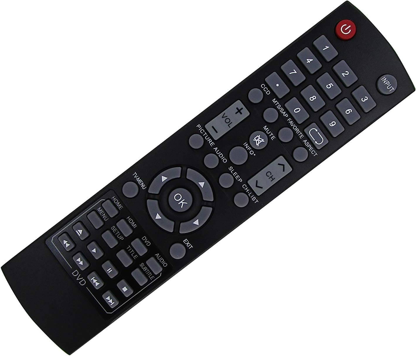 HCDZ Replacement Remote Control for Dynex TV-5620-82 HTR-274E DX-LDVD22-10A DX-LDVD19-10A DX-LTDVD22-09 DX-LTDVD19-09 DX-LTDVD20 LCD HDTV/DVD Combo