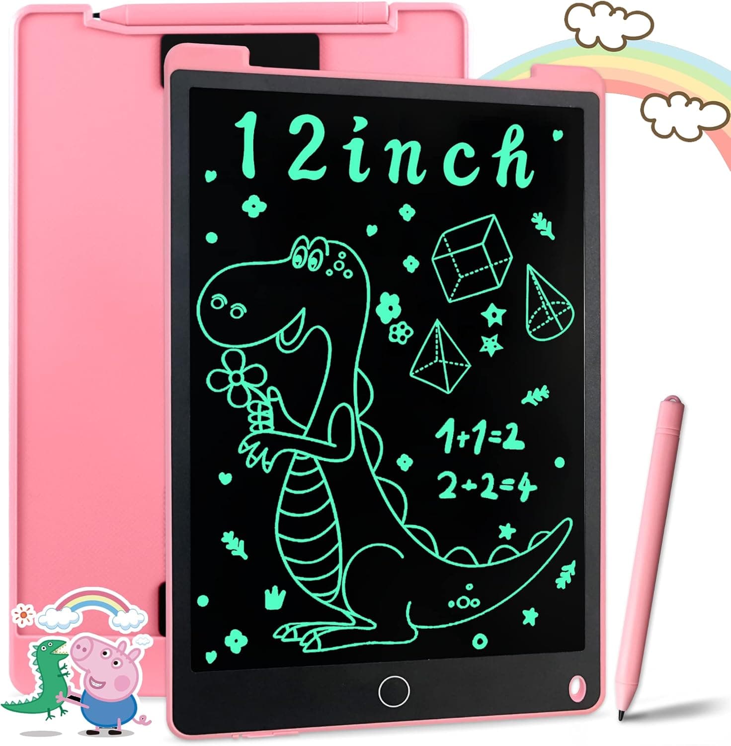 Richgv Magnetic 12 inch LCD Writing Tablet for Kids Adults. Erasable Digital Drawing Pad with Lock Key.Doodle & Scribble Boards, Learning Toys. Electronic Note Pad for Office. Home. School