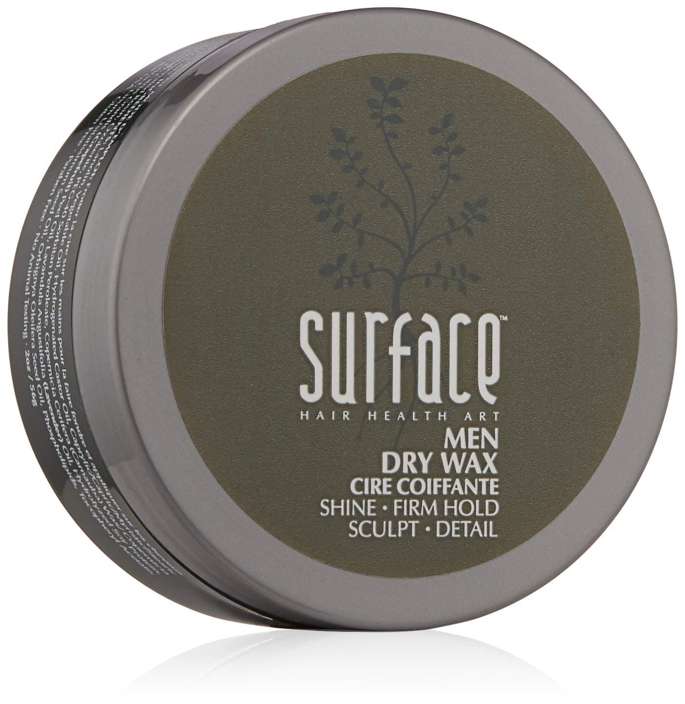 Surface Hair Men Dry Wax, Meltable Wax Styling For Firm And Sculpted Hairstyles 2 oz
