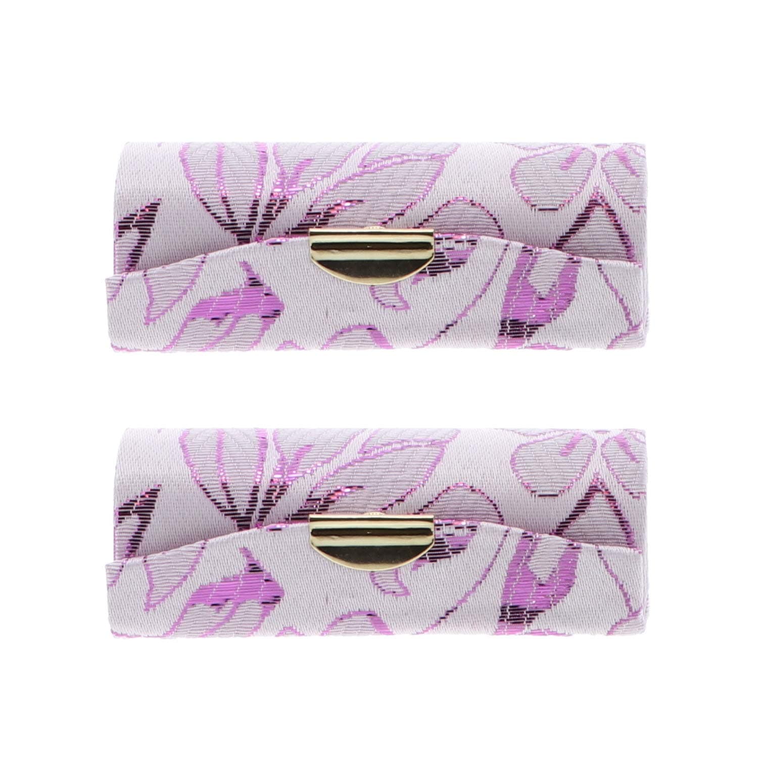 Lavender Elegant Ladies Lipstick Case with Mirror Purse Holder Set of 2