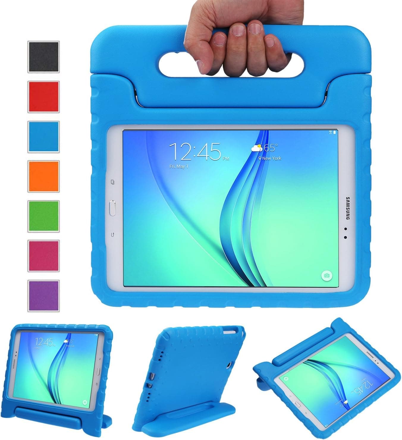 NEWSTYLE Tab A 8.0 Shockproof Case Light Weight Kids Case Super Protection Cover Handle Stand Case for Kids Children for Samsung Galaxy Tab A 8.0 8.0-inch SM-T350 - Blue Color