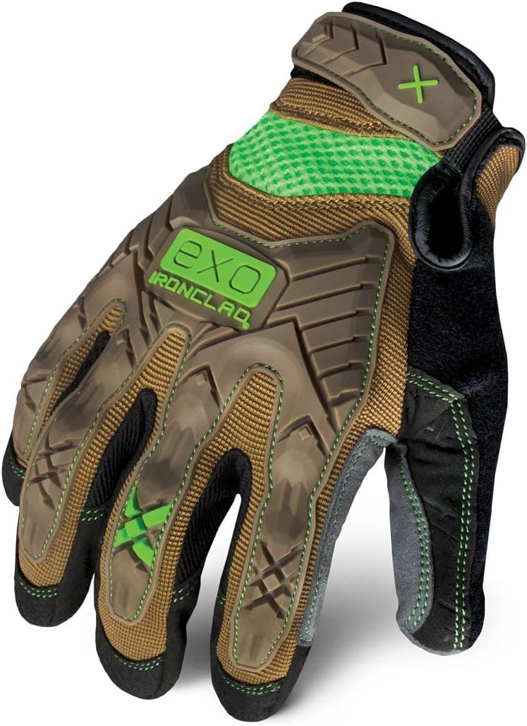 Ironclad EXO Motor Impact Glove; Work Gloves, TPR Impact Protection, (1 Pair), EXO2-PIG-02-S