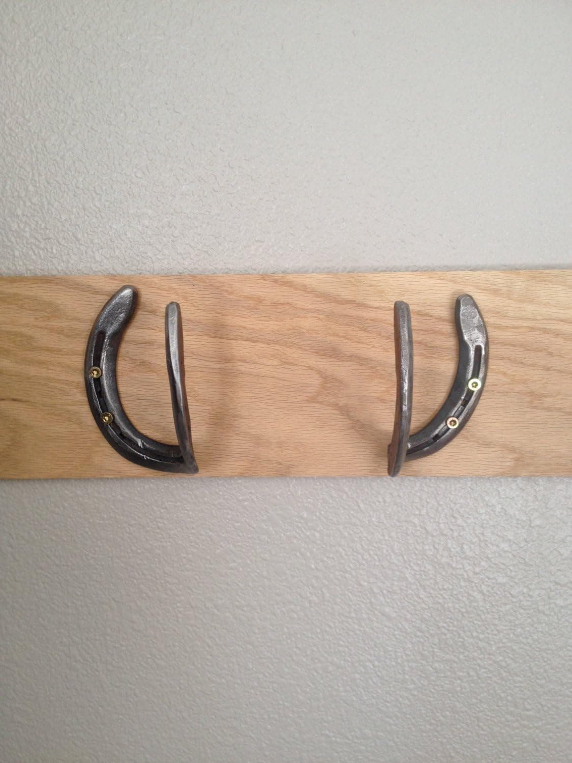 Rustic Horseshoe Towel Hooks for Bathrooms, Key Holder for Wall, Coat Rack Wall Mount - Half Hook Hanger - 10 Hooks - The Heritage Forge