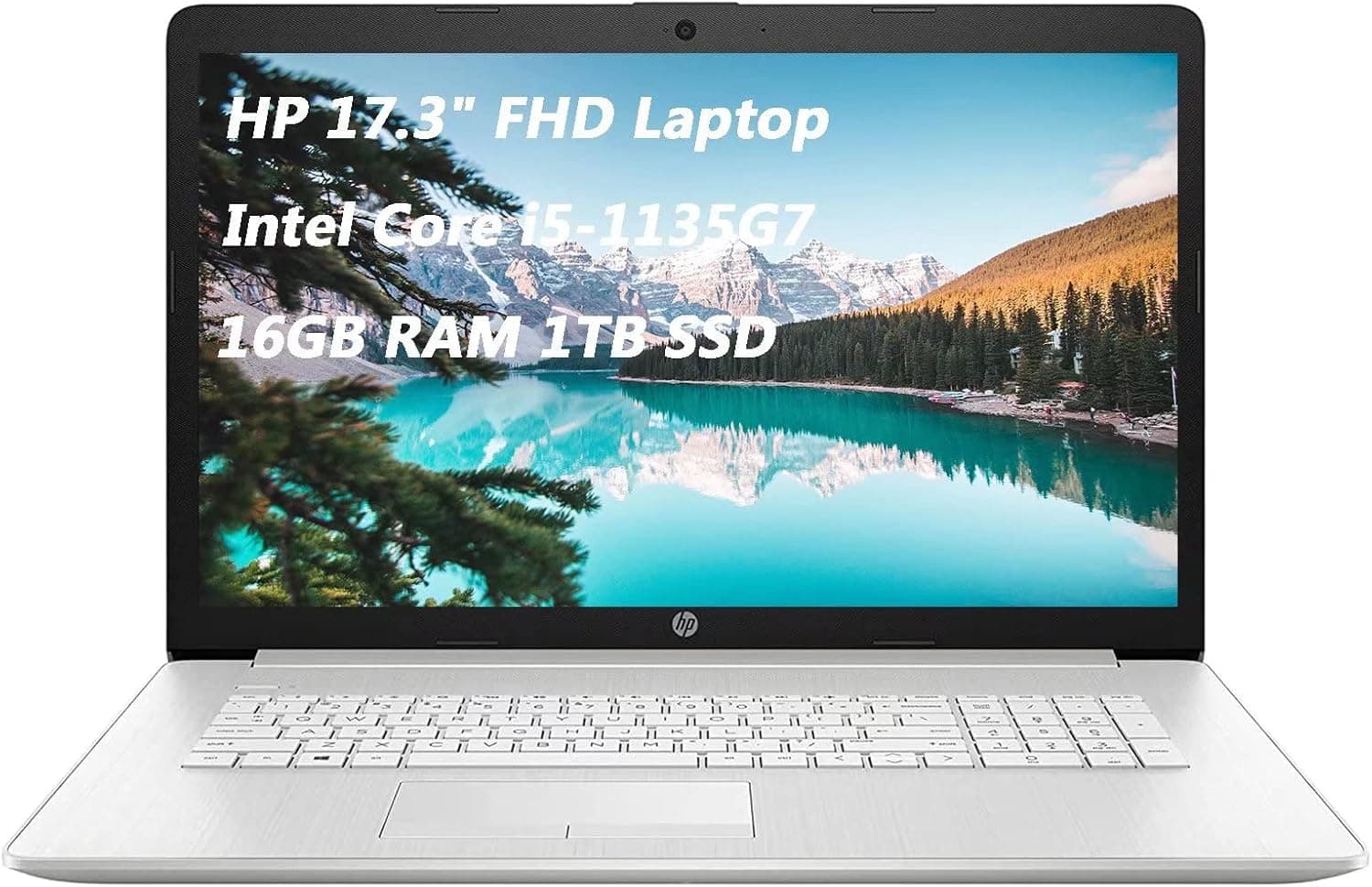 HP 17.3" FHD Laptop, 11th Gen Intel Core i5-1135G7(Beat i7-1065G7), 16GB RAM 1TB SSD, Backlit Keyboard, Wi-Fi, Bluetooth, Webcam, HDMI, Windows 11 Home, ABYS Mouse Pad