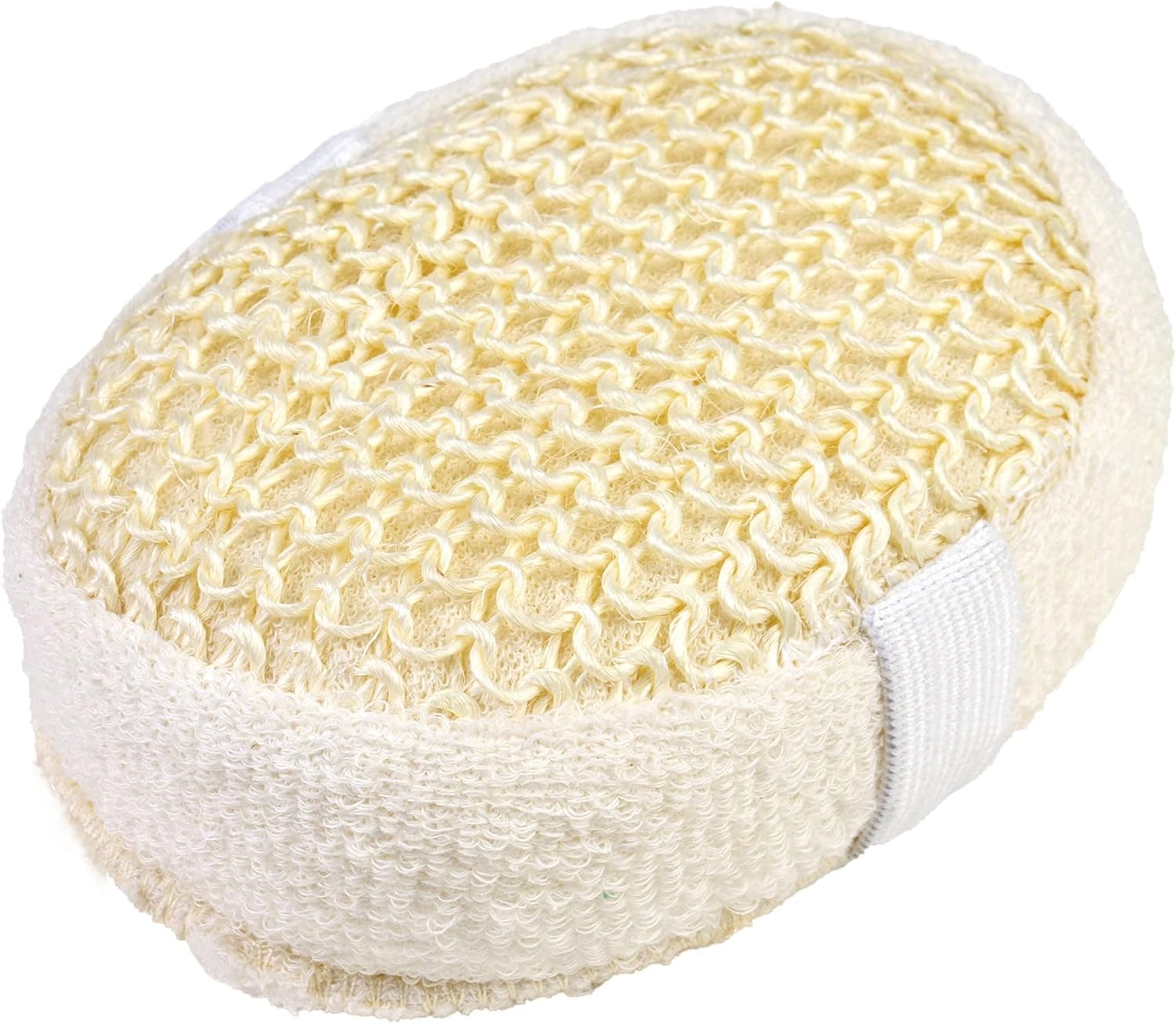 Lionesse Bath Loofah Shower Sponge, Sisal Pouf Body Scrubber for Gentle Cleansing and Deep Exfoliation, Soft Weave Sponge with Handle