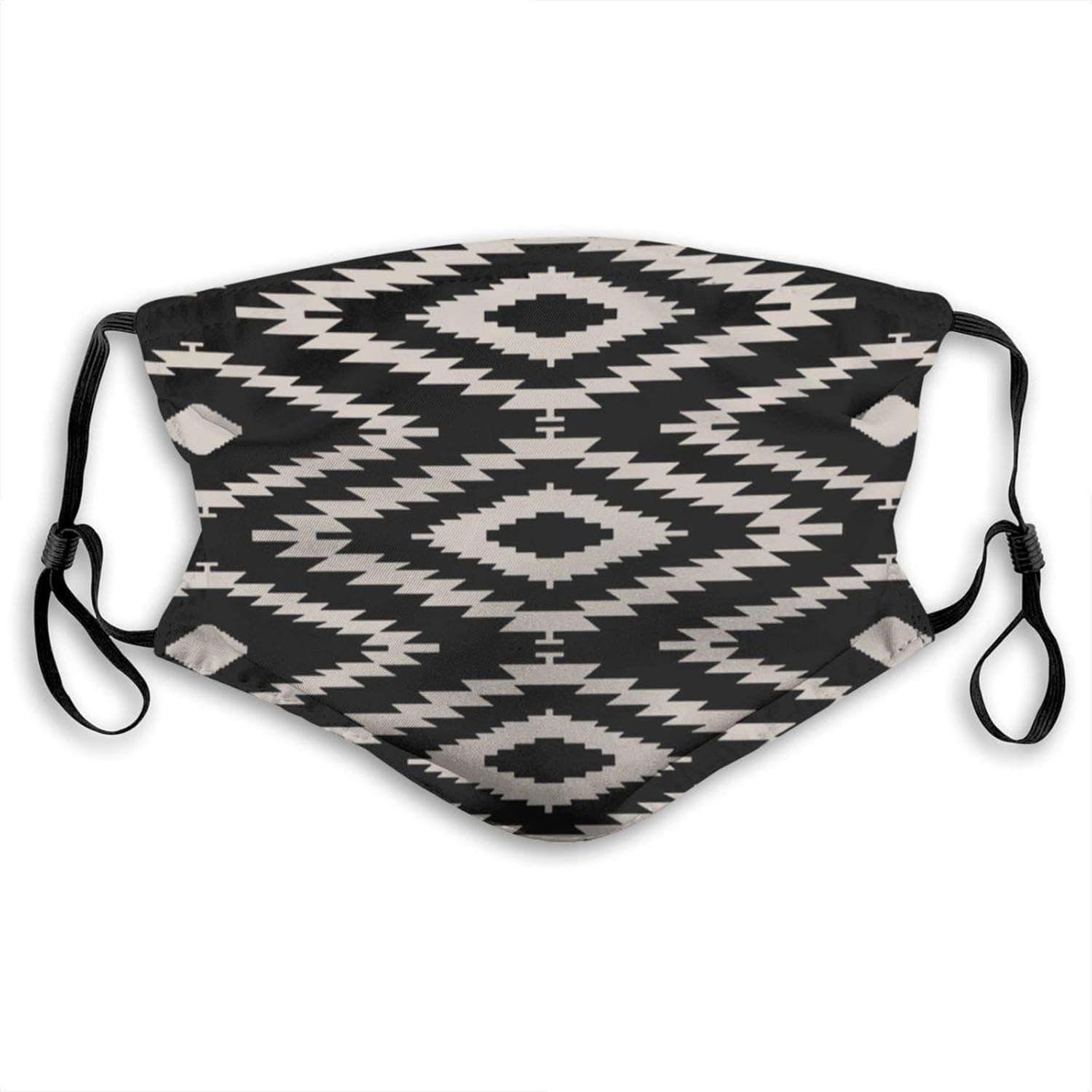 ainidamiss Black and White America Native Washable Dust Reusable Filter and Reusable Mouth Windproof Warm Cotton Face