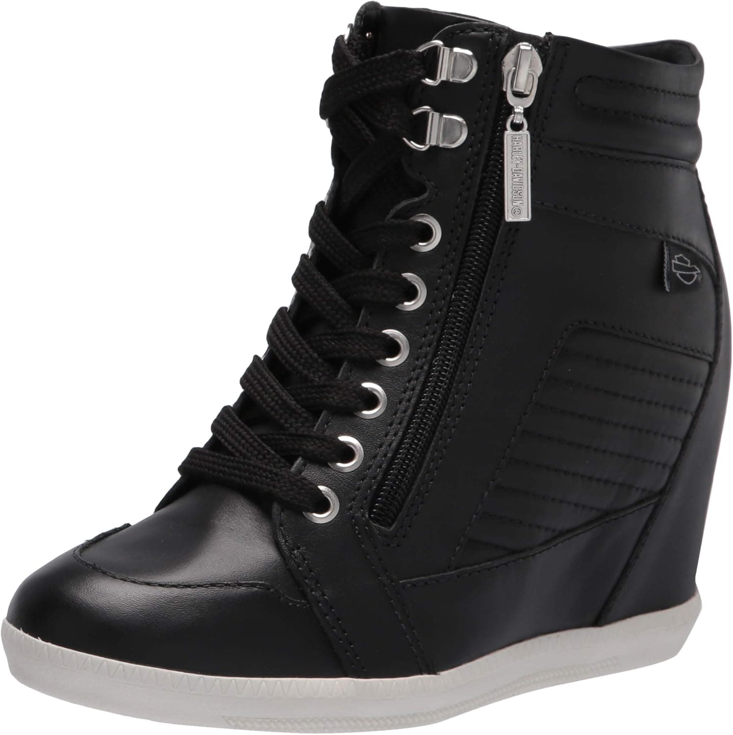 Harley-Davidson Women's Parkdale Lace and Zip Black Fashion Boots, D84676